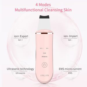 ANLAN Ultrasonic Skin Scrubber Deep Face Cleaning Machine Peeling Shovel Facial Pore Cleaner Face Skin Scrubber Lift Machine