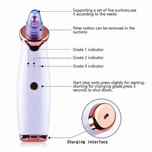 Facial Blackhead Remover Electric Acne Cleaner Blackhead Black Point Vacuum Cleaner Tool Black Spots Pore Cleaner Machine